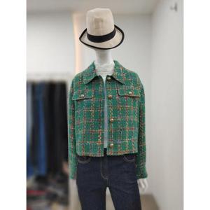 SI 세이브존04 울혼방 오버핏 트위드 크롭 자켓 SJJ1121130GRP