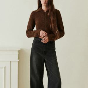 [헤레이스](알파카80%)스위티 니트 집업_YMSH25FW240