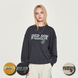 MLB 공용 바시티 빈티지 레터 그래픽 맨투맨 티셔츠 (3AMTV0554)