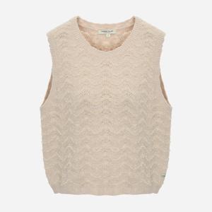 [써스데이아일랜드]물결조직 라운드넥 베스트 T256MVT131W