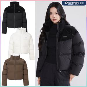 디스커버리 여성 올리브 크롭 글로우 다운 숏패딩 (DWDJ95056)