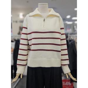 오조크 세이브존01 단가라 반집업 카라 긴팔스웨터 FOTWCWC501P