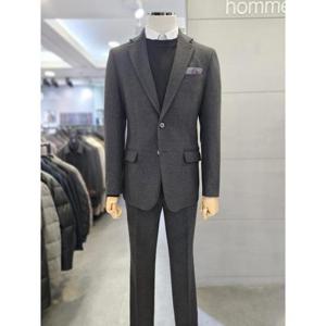 바쏘옴므 세이브존03 바쏘옴므 24F/W 차콜그레이 솔리드 스트레치 스판 셋업 블레이져 AGWSY4JF75ACHA