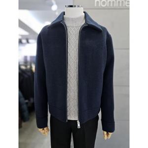 바쏘옴므 세이브존03 바쏘옴므 남자 FW 네이비  블렌드 모직 블루종 점퍼 WSAFY4UA54A