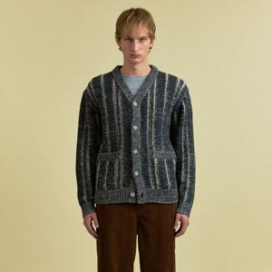 [플랙진]플랙 스트라이프 니트 포켓 가디건 (PWTH4CDL68M)