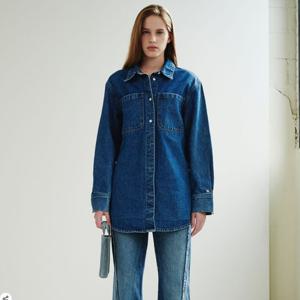 [플랙진]여성 데님 셔츠 자켓 (PWTH3LSL76W)