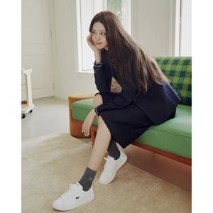 라코스테 공식 여성 립 조직 중목 양말 RA012E-55N CCA