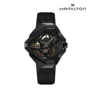 [해밀턴][공식] 해밀턴 벤츄라 스켈레톤 오토매틱 PVD 블랙 손목시계 H24645330