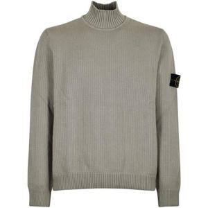 25 FW 스톤 아일랜드 로고 패치 와펜 터틀넥 스웨터 그레이 K2S155100048S00A2