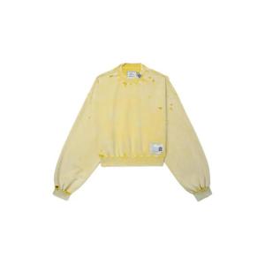 메종미하라야스히로 디스트레스드 긴소매 스웨트셔츠 B15PO572