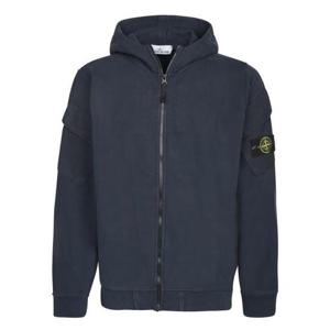 25 FW 스톤 아일랜드 로고 패치 지퍼 코튼 퓨어 후디 자켓 네이비 K2S156100009S0A20