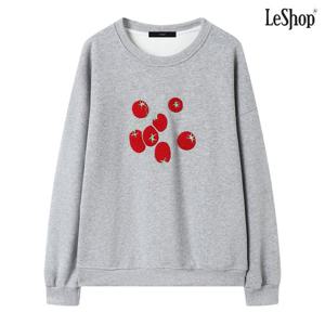 [르샵]토마토 자수 융털 맨투맨 티셔츠 (DP4LW017A)