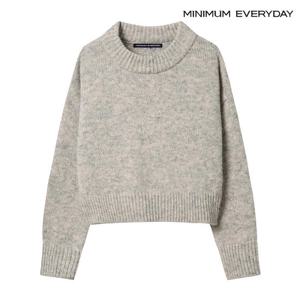 [미니멈][미니멈 에브리데이]데일리 라운드 크롭 긴팔 니트 (EB4KT032D)