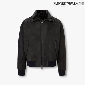 [엠포리오 아르마니]남성 배색 립 니트 시보리 스웨이드 자켓(A515309005)(8590000)