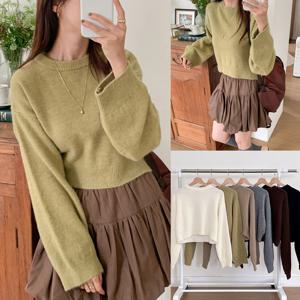 나야홍 / 위쉬몰 TC 무지보들세미크롭니트(V658H511) 빅사이즈