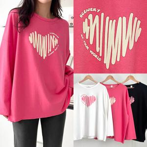 나야홍 / 위쉬몰 NS 하트비트프린팅티셔츠(V244H510) 빅사이즈