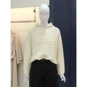 [나이스클랍][나이스클랍]레터링 자수 후드 니트(A251PWK107)IV_