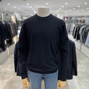 [지오지아]모달 메리노울 풀오버 라운드 니트티_ABF4ER1101_BK_D