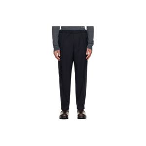 25 FW 질샌더 남성 네이비 울 개버딘 테이퍼드 핏 슬랙스 252249M191012