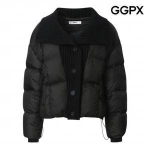 [GGPX] 니트 배색 숏 패딩 점퍼 (GPBJP012B)