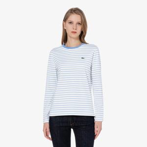 라코스테 공식 여성 스트라이프 긴팔 티셔츠 TF922E-55G HBP