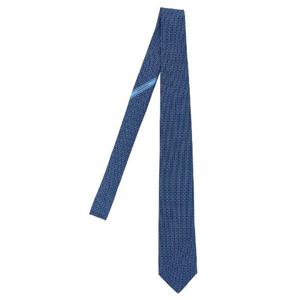 FERRAGAMO Gancini print tie 789048FBLUSCURO