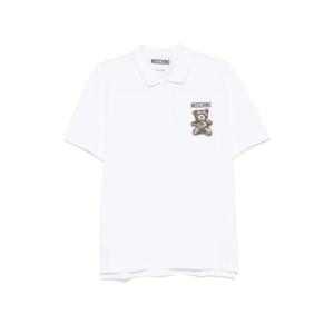 모스키노 반팔 티셔츠 ZZV160102421001 WHITE