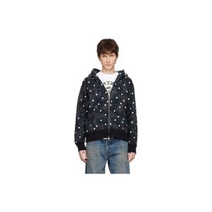 25 FW BAPE 남성 멀티컬러 ABC 도트 샤크 집업 후드티 252546M202068