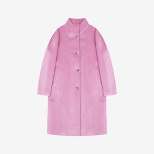 [씨]알파카 하이넥 버튼 코트 SLHAY2623