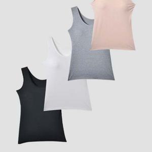 여성 노와이어 몰드 브라탑 내장 나시 런닝 여자속옷