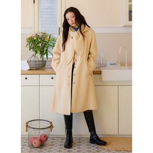 올리브데올리브 (OE5WHA60) 후드 탈부착 소매 볼륨 롱코트