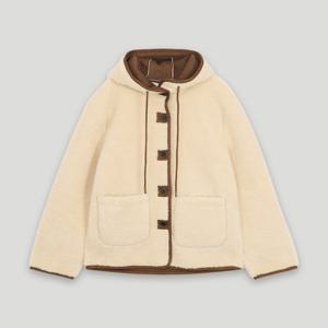 [코데즈컴바인]스웨이드 배색 후드 퍼 자켓 CKD-FR382WB