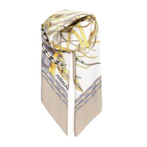 페라가모 실키 프린트 스퀘어 스카프 310234791388 003