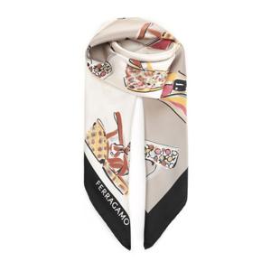 페라가모 실키 텍스처 프린트 스카프 310231789875 001