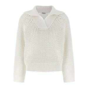 브루넬로쿠치넬리 오픈워크 브이넥 셔츠 칼라 스웨터 M89302602