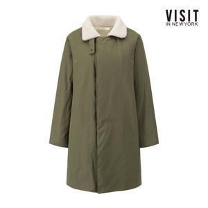 [비지트인뉴욕]뽀글 카라 롱 야상 점퍼 V5BJP07