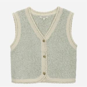 [써스데이아일랜드]브이넥 트위드 믹스 니트 베스트 T258MVT248W