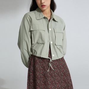 [미쏘]셔츠형 숏점퍼 (MIWJJC911C-T)