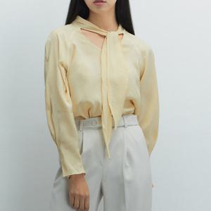 [미쏘]타이 풀오버형 블라우스 (MIWBLCT11B-T)