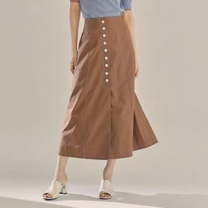 [미쏘]스티치 플레어 롱스커트 (MIWWHA916C-T)