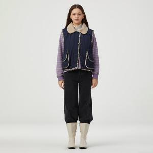 [써스데이아일랜드][여성]부클 퍼 카라 베스트(T258MVT952W)