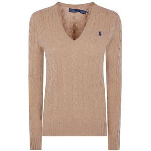 폴로 랄프로렌 포니 로고 자수 케이블 니트 v넥 스웨터 21197186