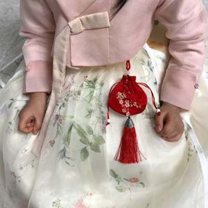 Jpar 미니 복주머니 레드 JTRP3458 비단주머니 복주머니 미니복주머니 전통복주머니 색동주머니