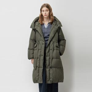 [시슬리] [Online Exclusive] 하이넥 후드 구스 롱 패딩_SAPDE3561KA