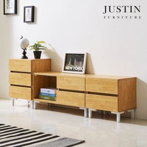 [저스틴퍼니처]포스트 모듈형 내추럴 거실장(1600)