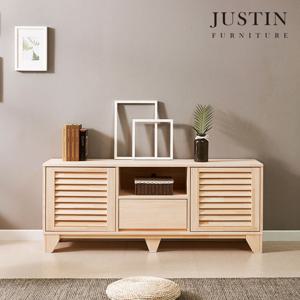 [저스틴퍼니처]림 편백나무 원목 오픈형 거실장(1500)