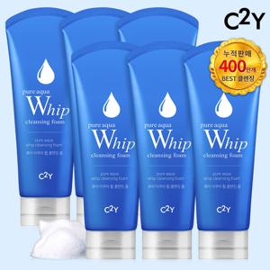 C2Y 퓨어 아쿠아 휩 클렌징 폼 EX 220ml 6개 대용량세트