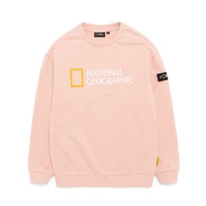 [내셔널지오그래픽 키즈] K223USW920 키즈 빅 로고 맨투맨 PINK