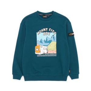 [내셔널지오그래픽 키즈] K223USW950 키즈 캠핑 그래픽 맨투맨 GREEN