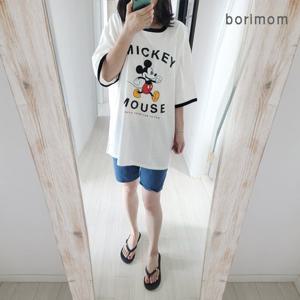 [보리맘]라인 오버핏 수유티셔츠 여름 수유티 반팔 수유복 모유수유옷 잠옷 ID385